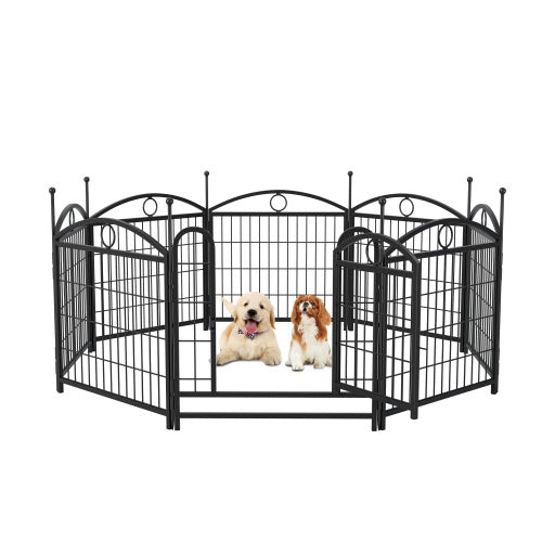 Indoor Dog Playpen – 24" Metal Pet Exercise Pen, 8-Panel Folding Play Yard for Dogs