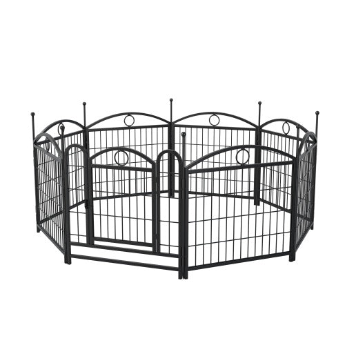 Indoor Dog Playpen – 24" Metal Pet Exercise Pen, 8-Panel Folding Play Yard for Dogs