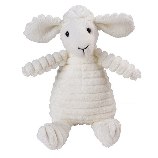 Vocal Animal Plush Dog Toy – Chewable Corduroy Plush for Teeth Cleaning, Training, and Interactive Play