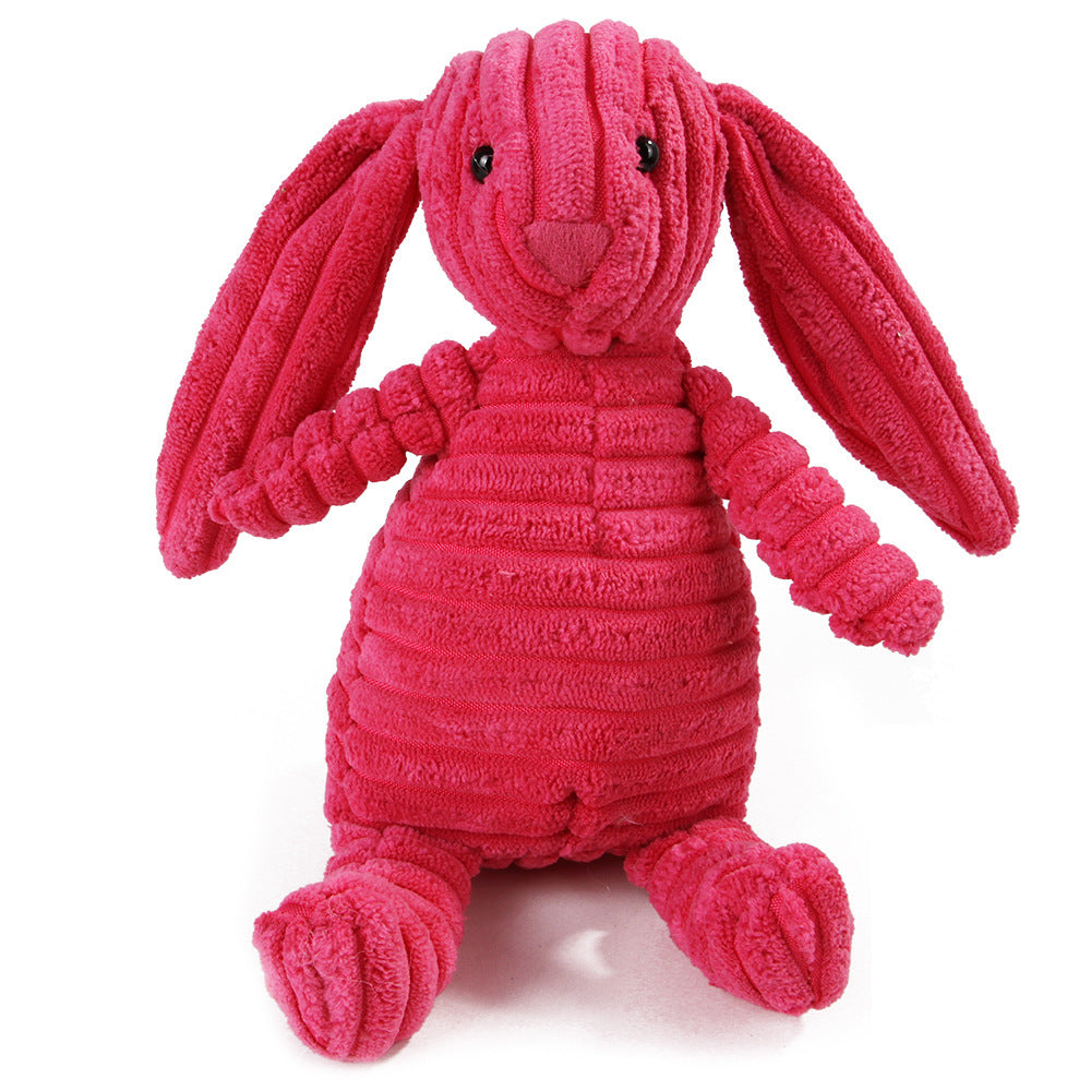 Vocal Animal Plush Dog Toy – Chewable Corduroy Plush for Teeth Cleaning, Training, and Interactive Play