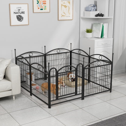 Indoor Dog Playpen – 24" Metal Pet Exercise Pen, 8-Panel Folding Play Yard for Dogs