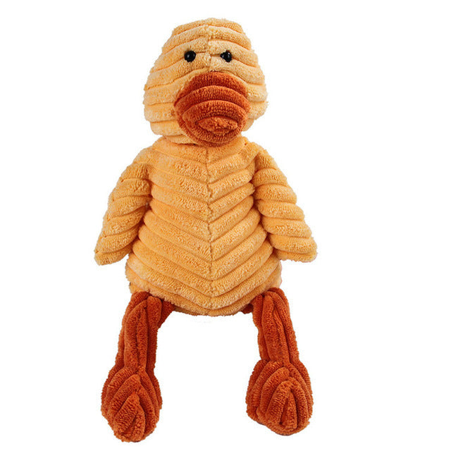 Vocal Animal Plush Dog Toy – Chewable Corduroy Plush for Teeth Cleaning, Training, and Interactive Play