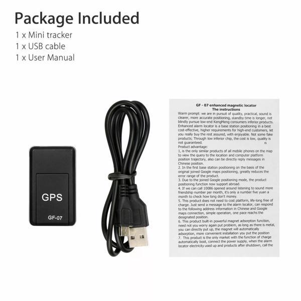 Magnetic GF07 Mini GPS Tracker – Real-Time Car & Asset Locator, GSM/GPRS, Portable and Silent Tracking Device