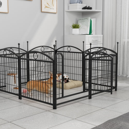Indoor Dog Playpen – 24" Metal Pet Exercise Pen, 8-Panel Folding Play Yard for Dogs