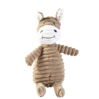 Vocal Animal Plush Dog Toy – Chewable Corduroy Plush for Teeth Cleaning, Training, and Interactive Play