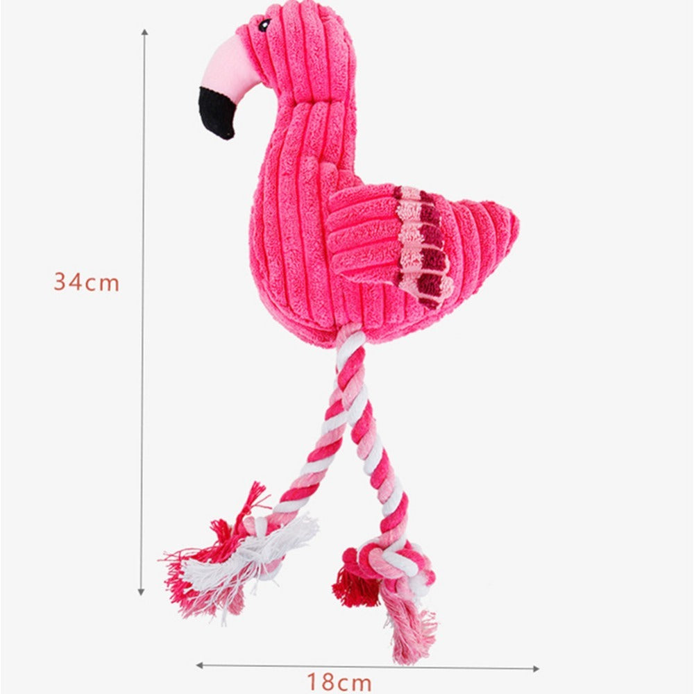 Vocal Animal Plush Dog Toy – Chewable Corduroy Plush for Teeth Cleaning, Training, and Interactive Play