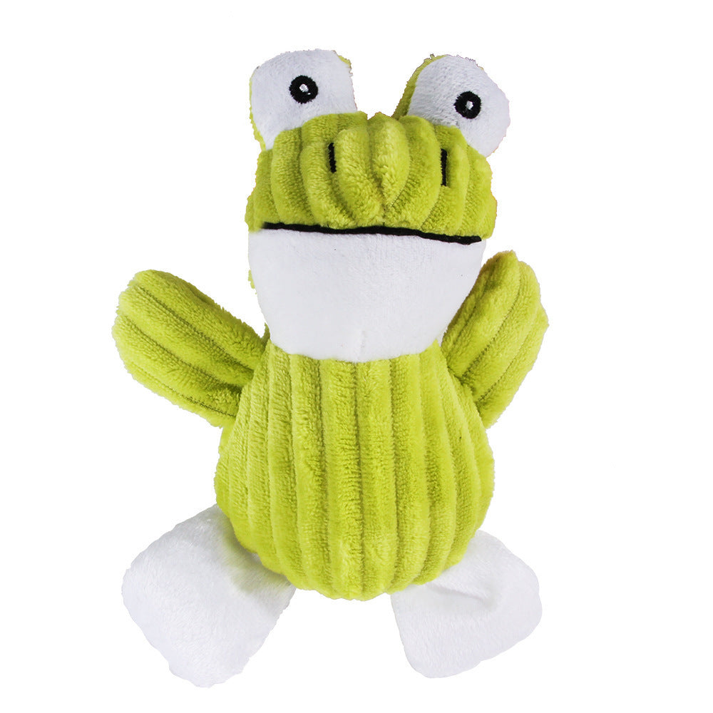 Vocal Animal Plush Dog Toy – Chewable Corduroy Plush for Teeth Cleaning, Training, and Interactive Play
